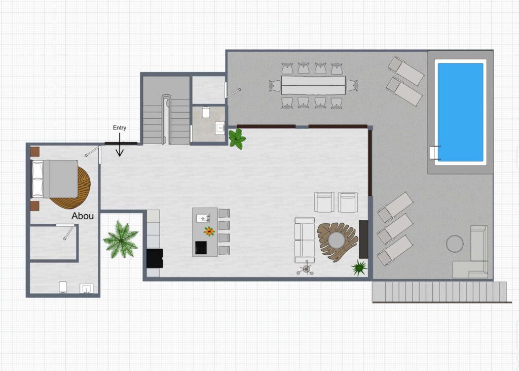 Plattegrond van de villa