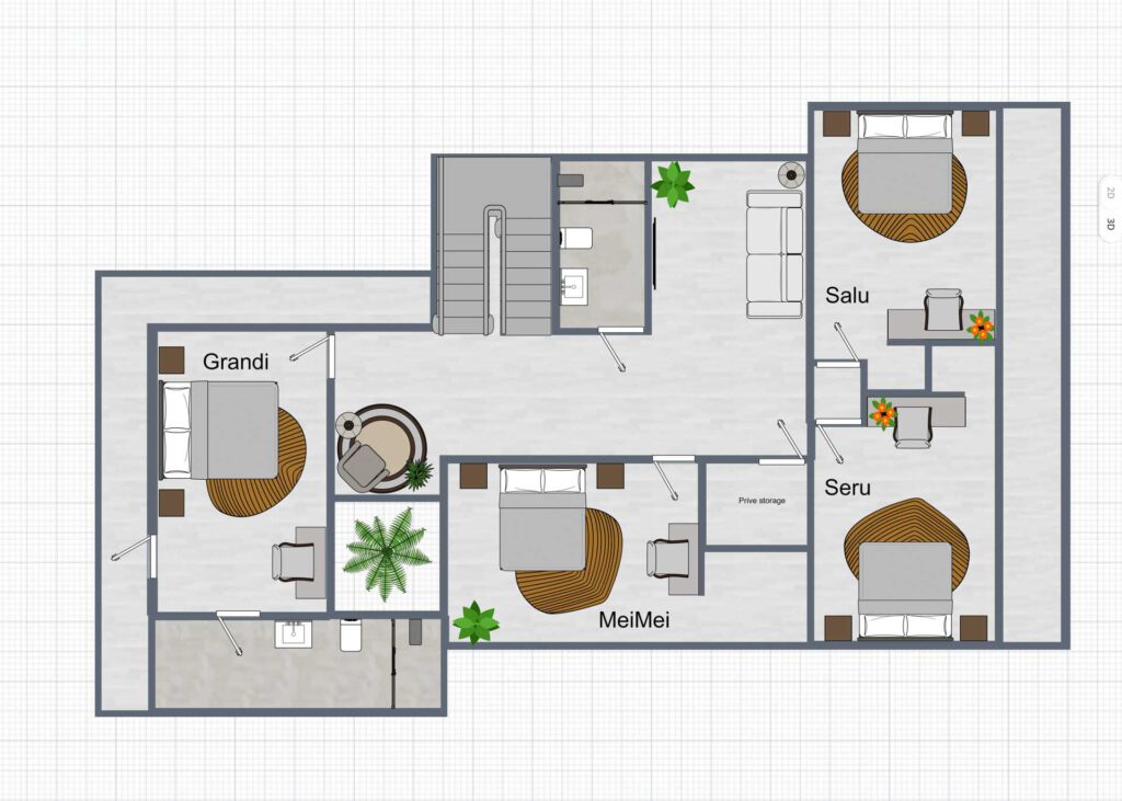 Plattegrond van de villa